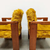 Italian vintage dining chairs 'Fluffy' Tobia & Afra Scarpa