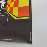 Vintage poster INRS 1989 graphics Chadebec