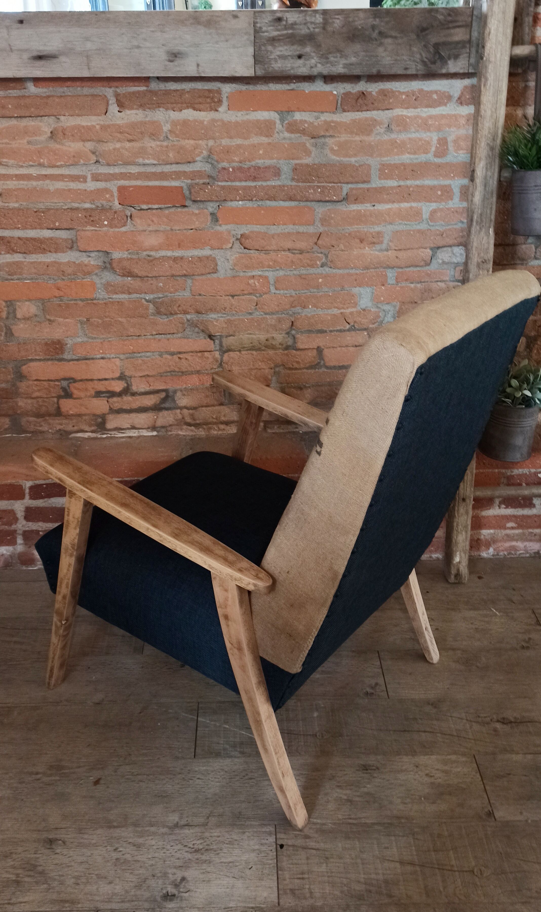 Fauteuil toile de jute