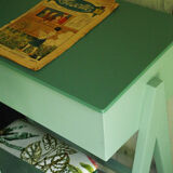 Bureau pieds compas et chaise Baumann vintage revisités