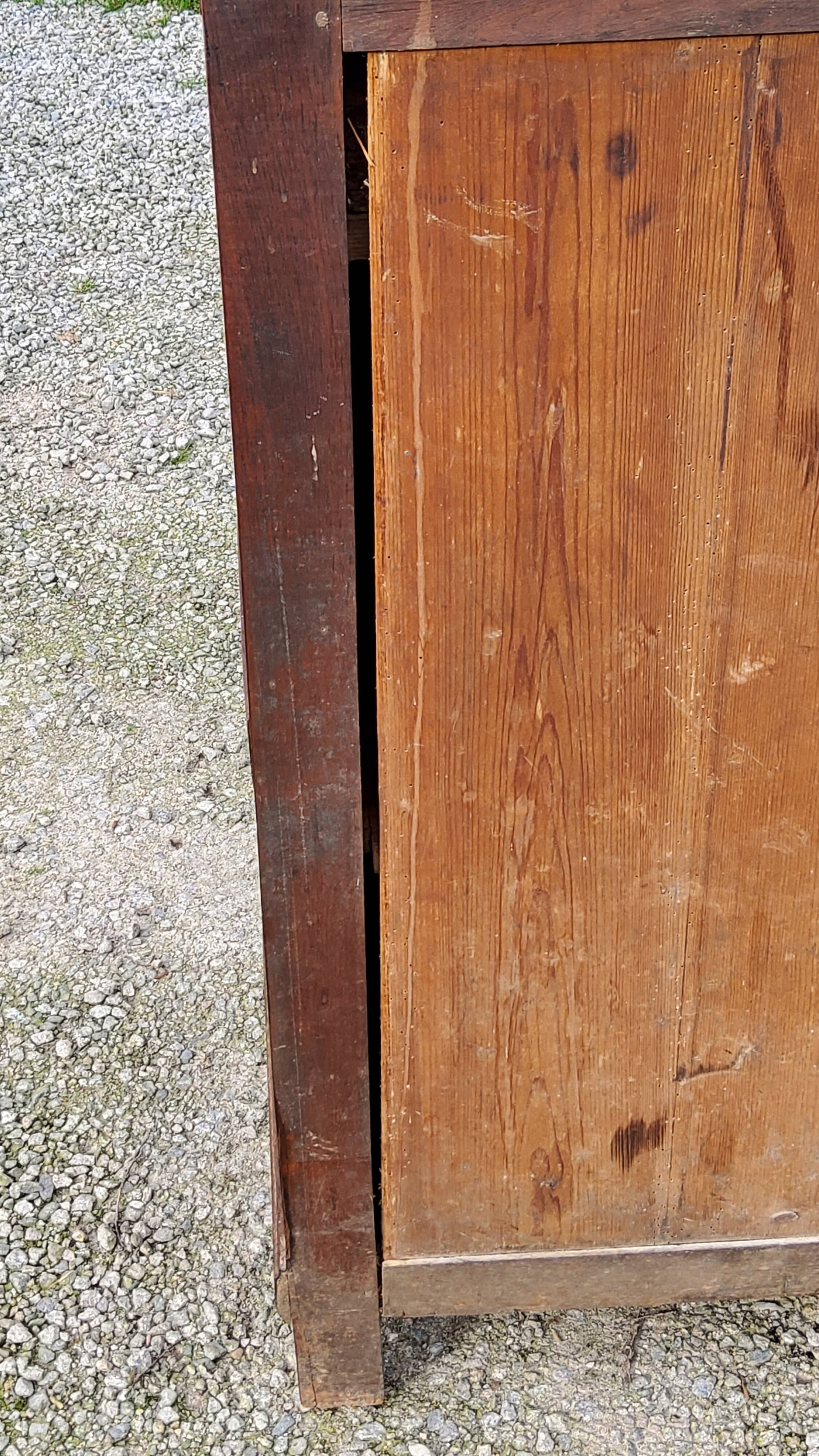 Parisian sideboard in solid oak and solid poplar early 20th century
