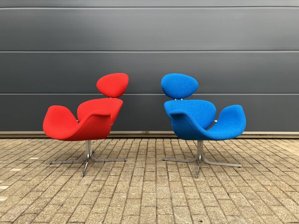 2x Artifort Pierre Paulin Big Tulip 1e éditie terug in Nieuwstaat!!