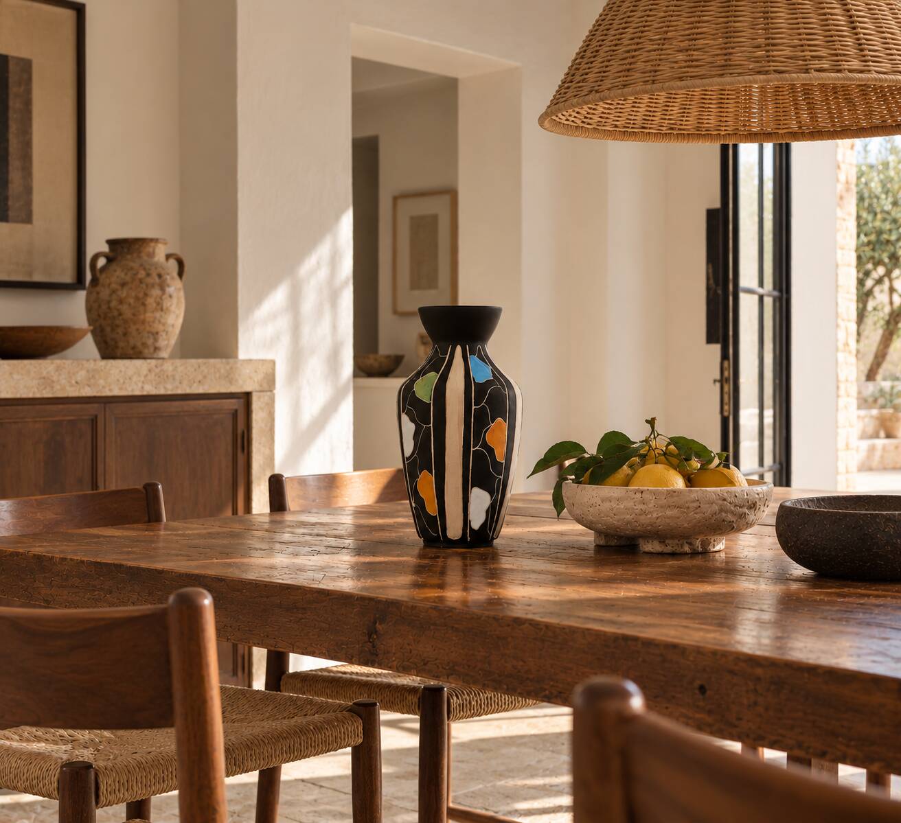 Bodo Mans “Valencia” Ceramic Vase for Bay Keramik, West Germany, 1960s