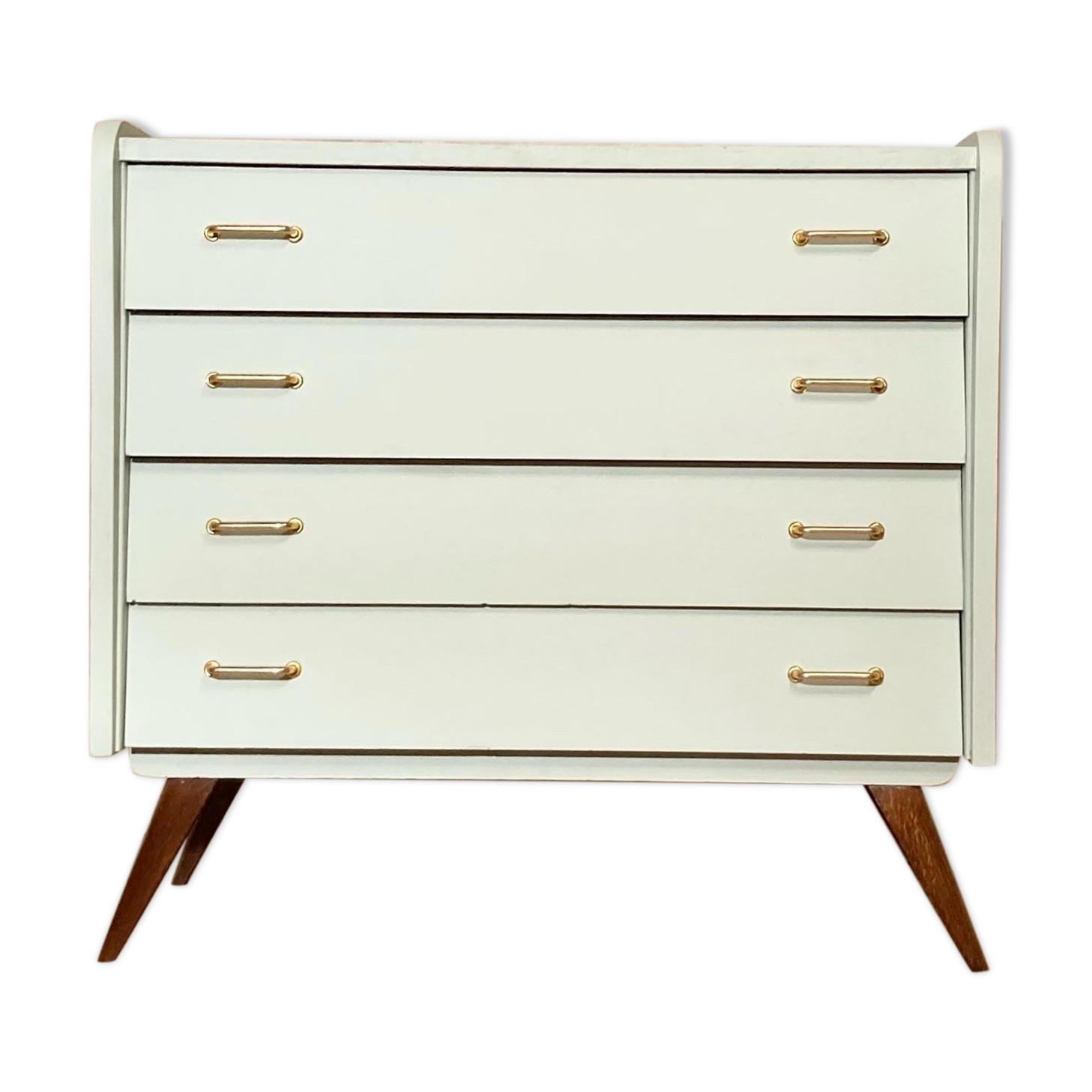 Vintage chest of drawers compass feet