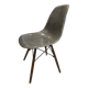 DSW chair elephant grey fibre, walnut dowel, Eames, Herman Miller, vintage.