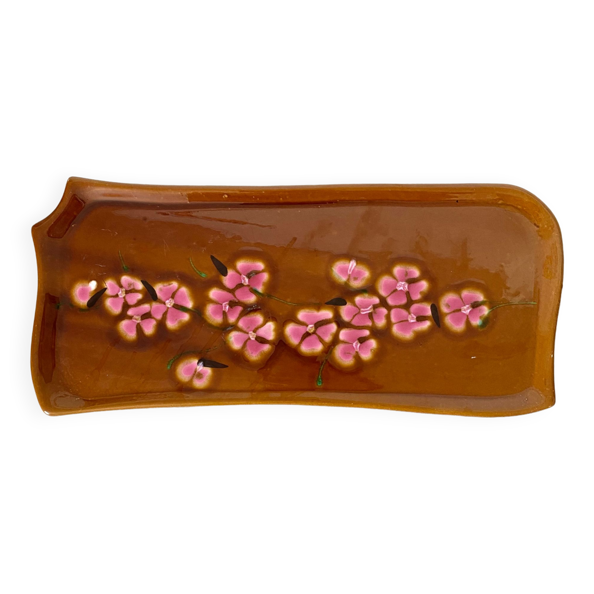 Plat à cake  en céramique Poët Laval Bretagne