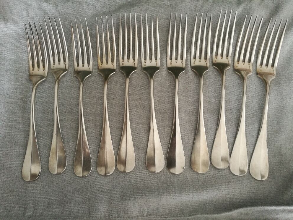 Set of christofle spoons and forks