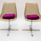 Couple of tulip chairs in plexiglas
