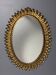Midcentury bohemian Hollywood Regency Spanish gilt metal sun mirror, 1960s