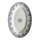 Oval ironstone dish with blue print