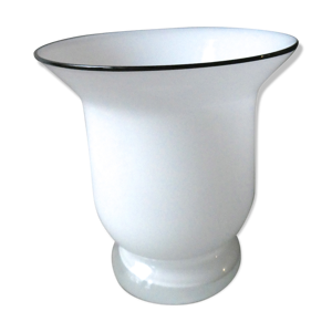 Vase en verre bicolore