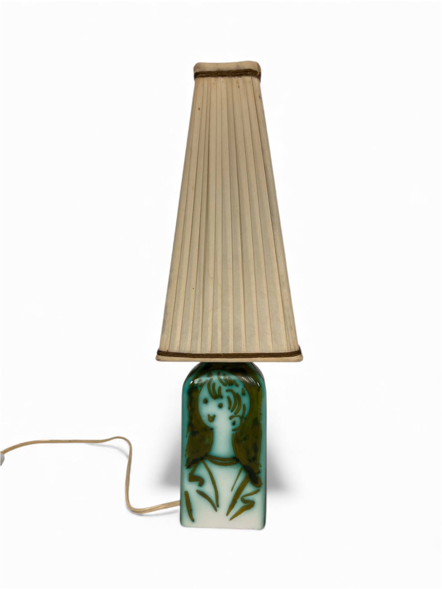 Ceramic table lamp by Alessio Tasca for Raymor, model 1402, Italy, mid-century.