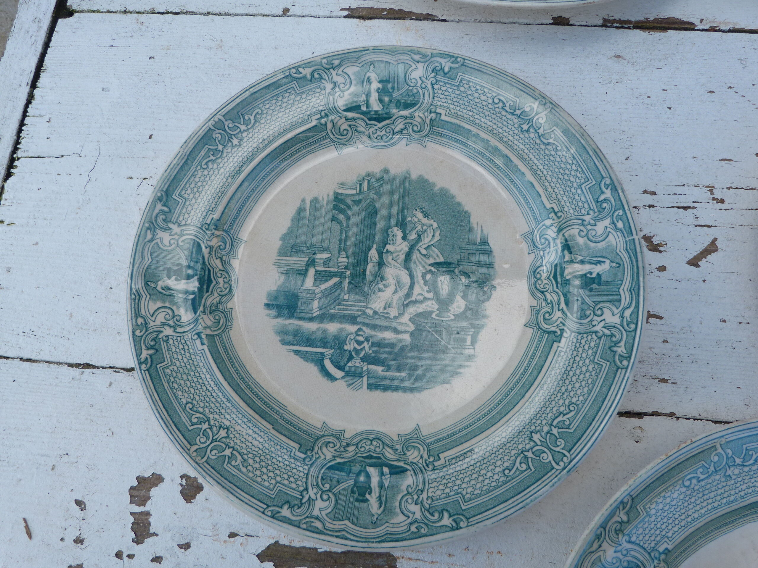 Set of 5 plates 1800 english ceramic Primavesi - its Cardiff and Swansea