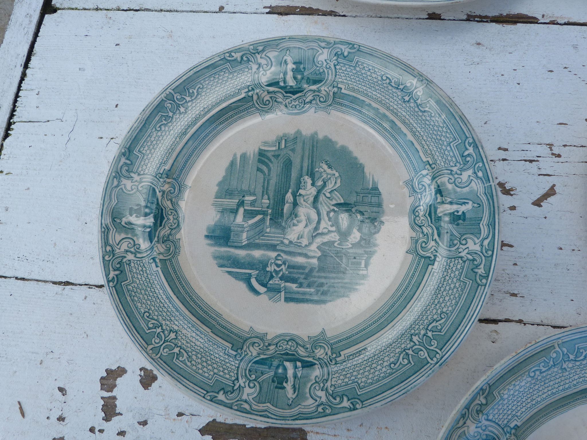 Set of 5 plates 1800 english ceramic Primavesi - its Cardiff and Swansea