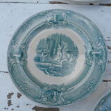 Set of 5 plates 1800 english ceramic Primavesi - its Cardiff and Swansea
