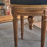 Golden wooden piano stool