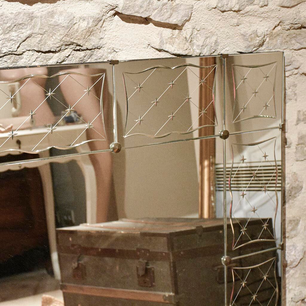 Miroir de bistrot brasserie L 180 H 90 cm