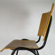 Marko school chair by Ynske Kooistra wood and metal 60s