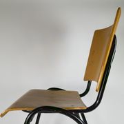 Marko school chair by Ynske Kooistra wood and metal 60s