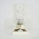 Vintage lay lamp with plastic base and formica, glass tube,  60/70s