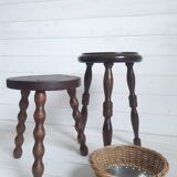 2 stools and 1 pot cover basket