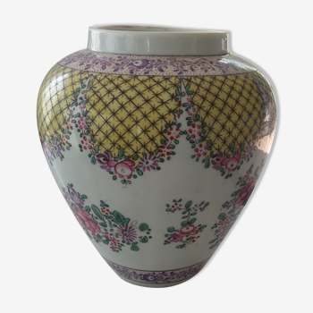 Vase porcelaine décor chinois