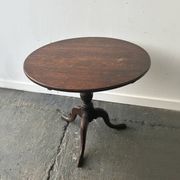 Georgian style antique  oak tilt top tripod occasional side table