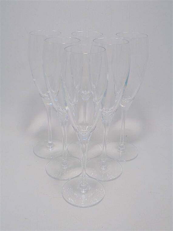 Set of 6 champagne flutes