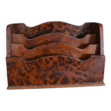 Burl wood mail holder