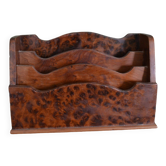 Porte courrier en bois de loupe