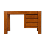 Solid elm desk published by Maison Regain, 1980