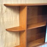Solid pine bathroom cabinet with shelf - mid 20th century.