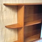 Solid pine bathroom cabinet with shelf - mid 20th century.