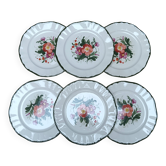 Assiette vintage en faïence Pagnossin Treviso Italie – Décor floral