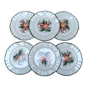 Vintage plate in Pagnossin earthenware, Treviso Italy – Floral decoration