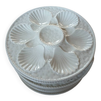 8 old Longchamp oyster plates