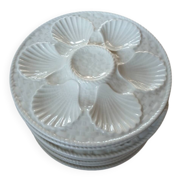 8 old Longchamp oyster plates