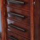 Art Deco furniture, Art Deco wooden sideboard with mirror, storage furniture, interior decoration.