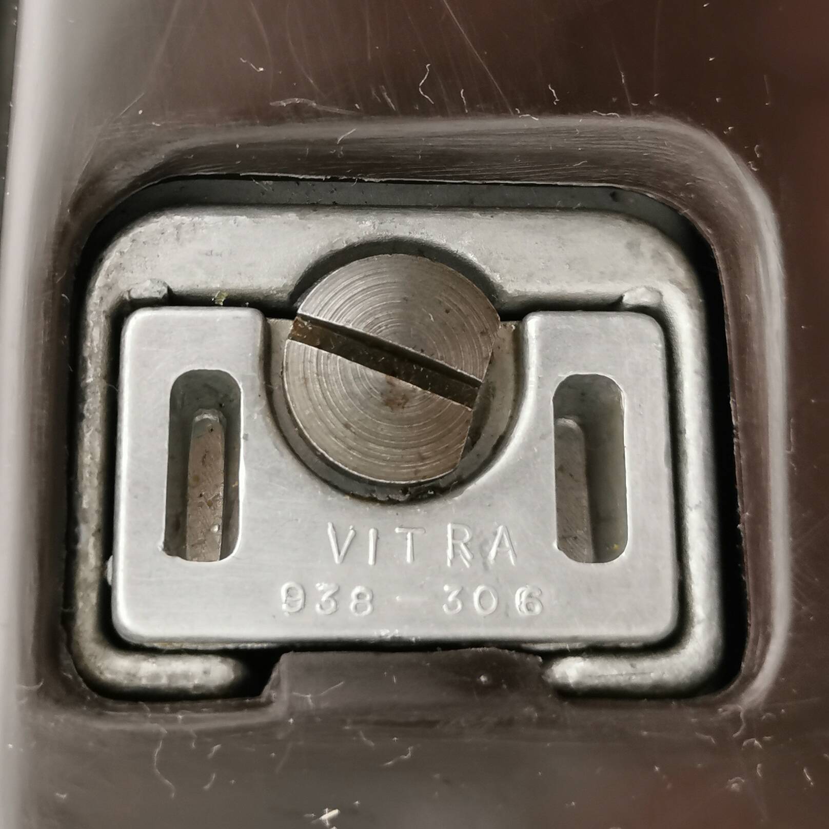 Leather desk chair, Vitra, designed by Wolfgang Mueller, 1970s.