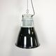 Black enamel industrial pendant light, 1960