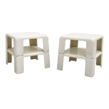 Set of 4 white "Quattro Gatti" side tables by Mario Bellini for C&B Italia, 1960