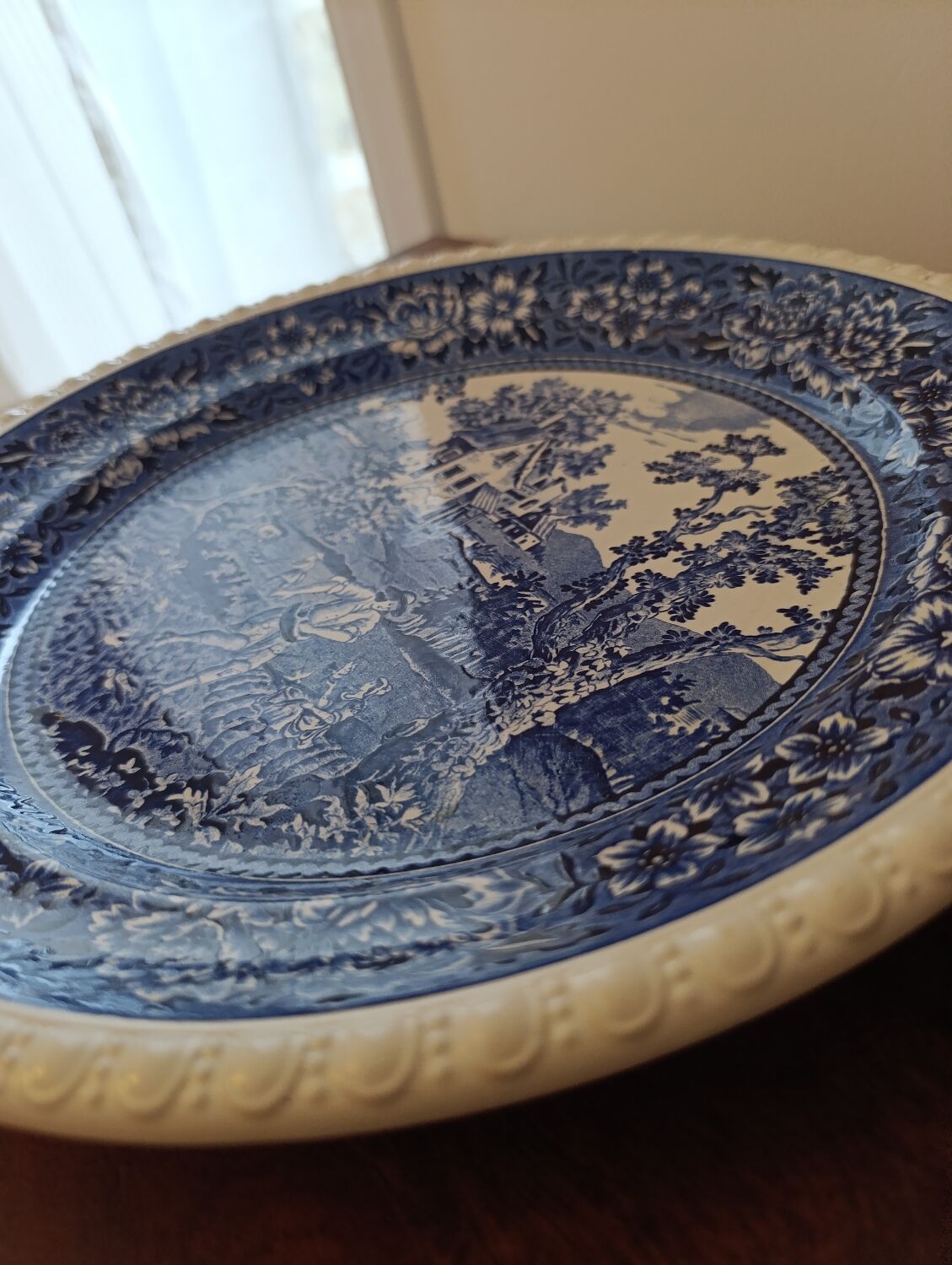 Grand plat rond villeroy & boch rusticana - Bleu
