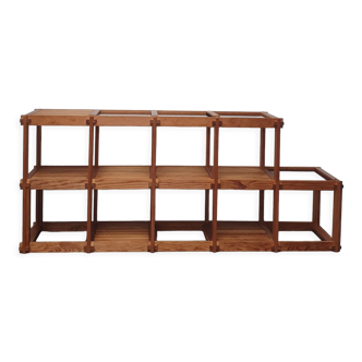 Étagère modulable en pin massif années 80