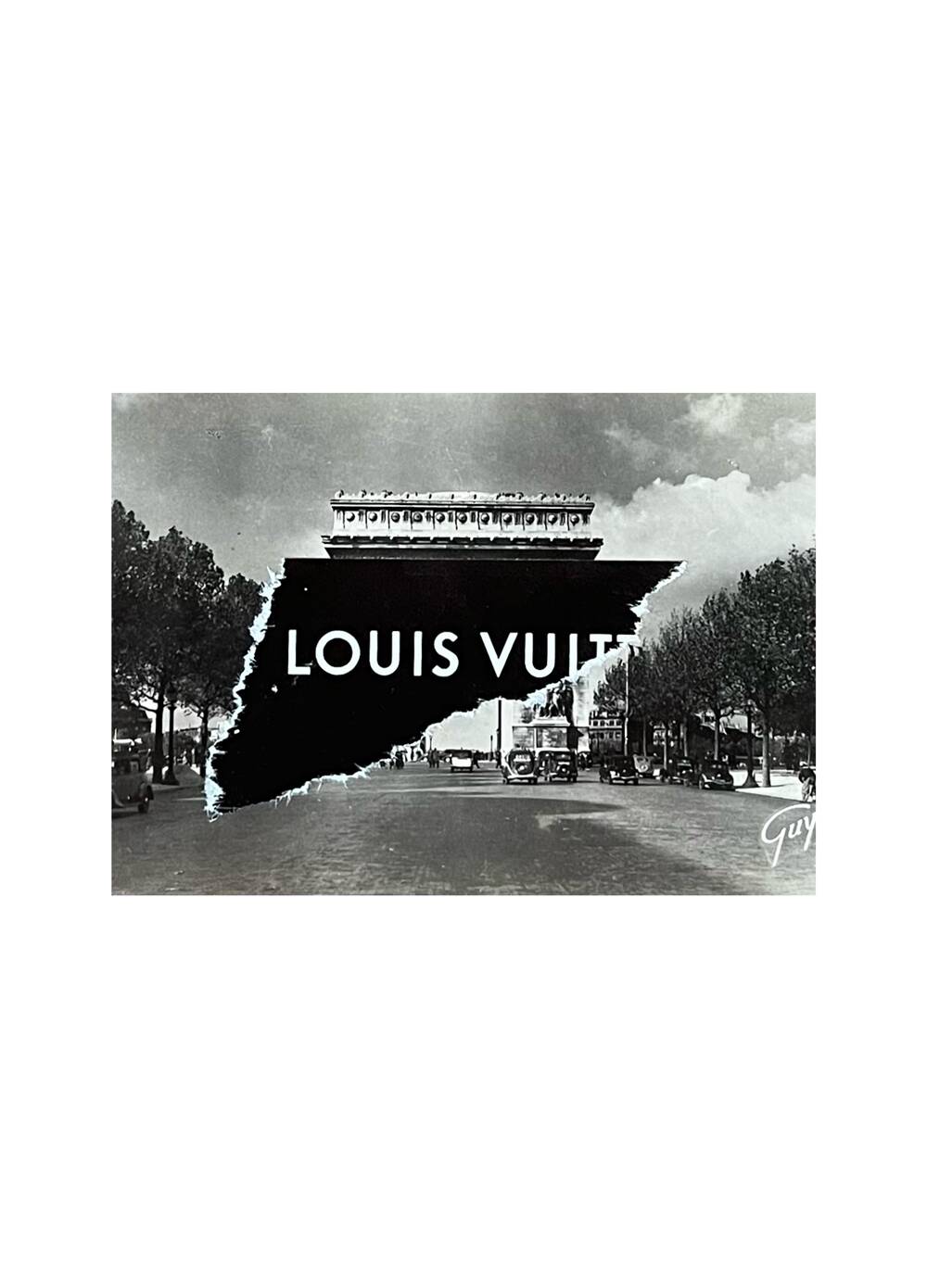 Louis - Collage on postcard