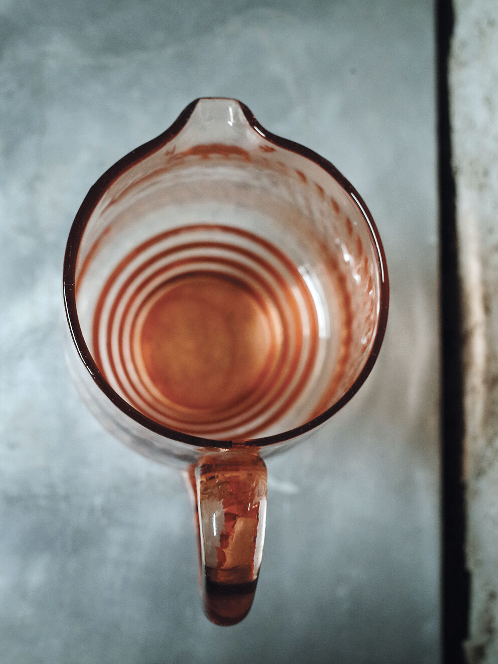Pink glass pitcher rosaline type