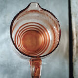 Pink glass pitcher rosaline type