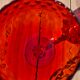 Giant glass 29 cm Empoli ruby red vintage blown glass