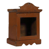Vitrine murale petite ancienne boite a horloge patine d'origine inde