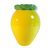 Yellow ceramic vase