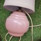 Lampe art déco en verre rose